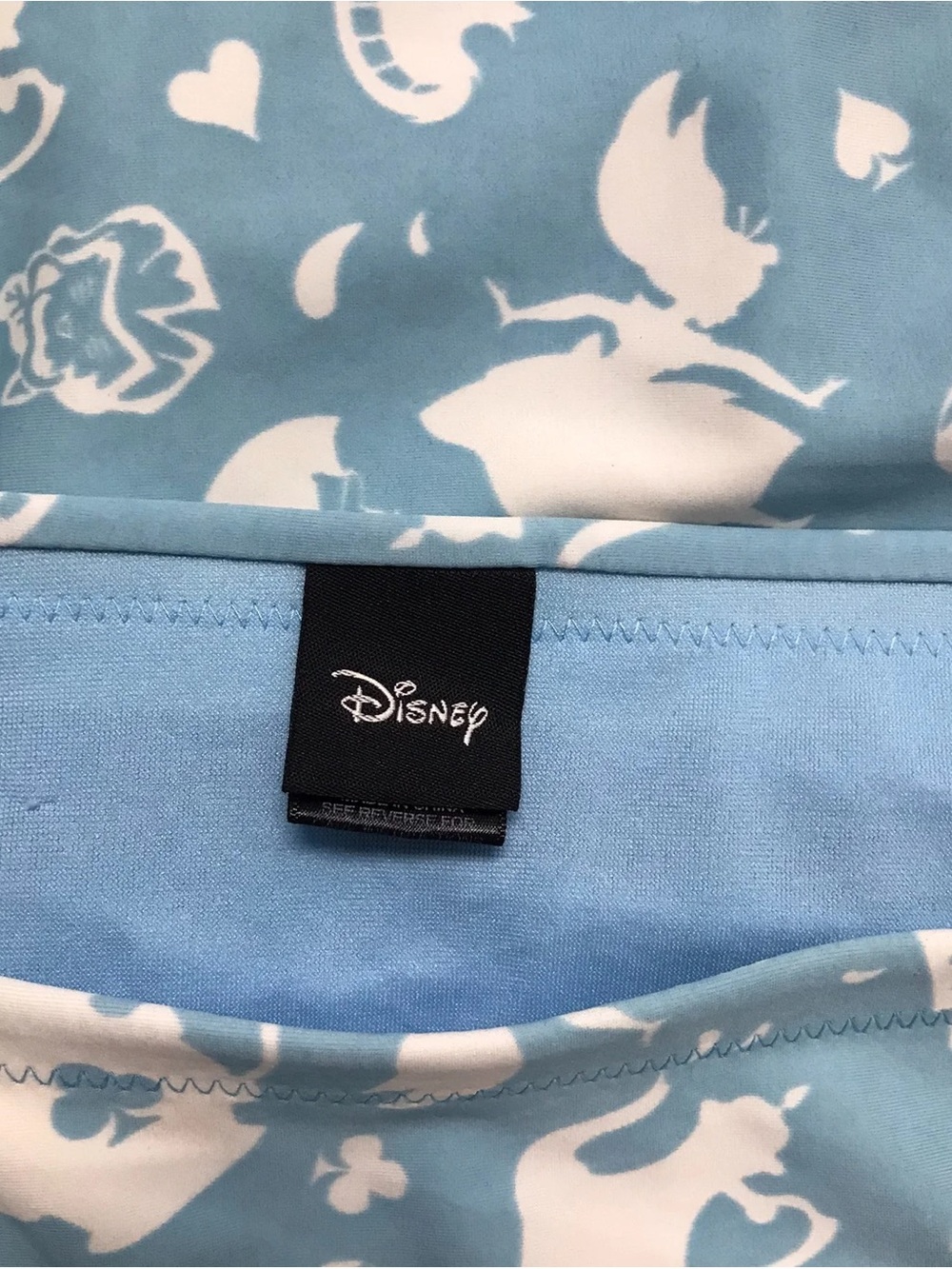 Disney Alice In Wonderland Blue 2-Piece Swimsuit - Size 22 - Picture 3 of 3